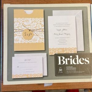 Wedding invitations! Never used, lace themed, neutral color!